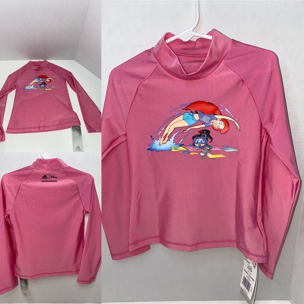 NWT Adidas Disney The Little Mermaid Rashguard New